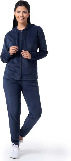Wright's womens Velour Tracksuit 2 Piece Zip Up Hoodie and Jogger