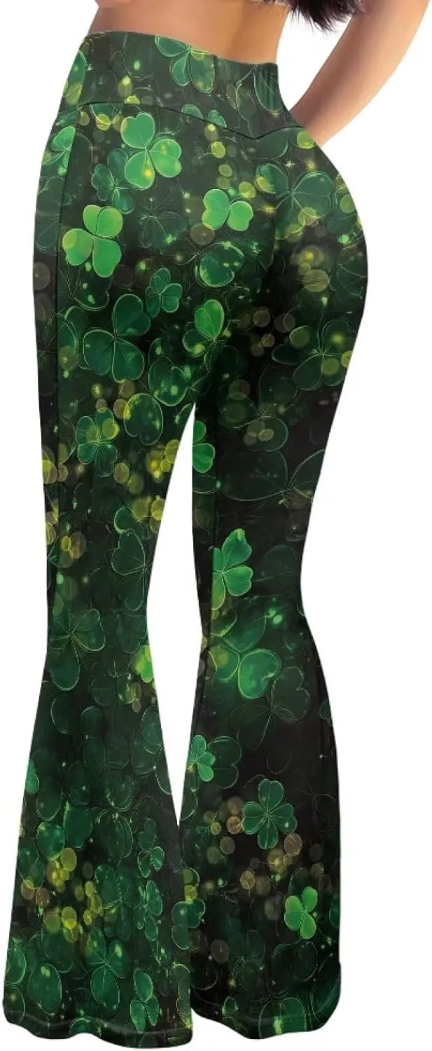 Xhuibop Flare Yoga Pants for Women Tummy Control High Waisted Flared Trousers