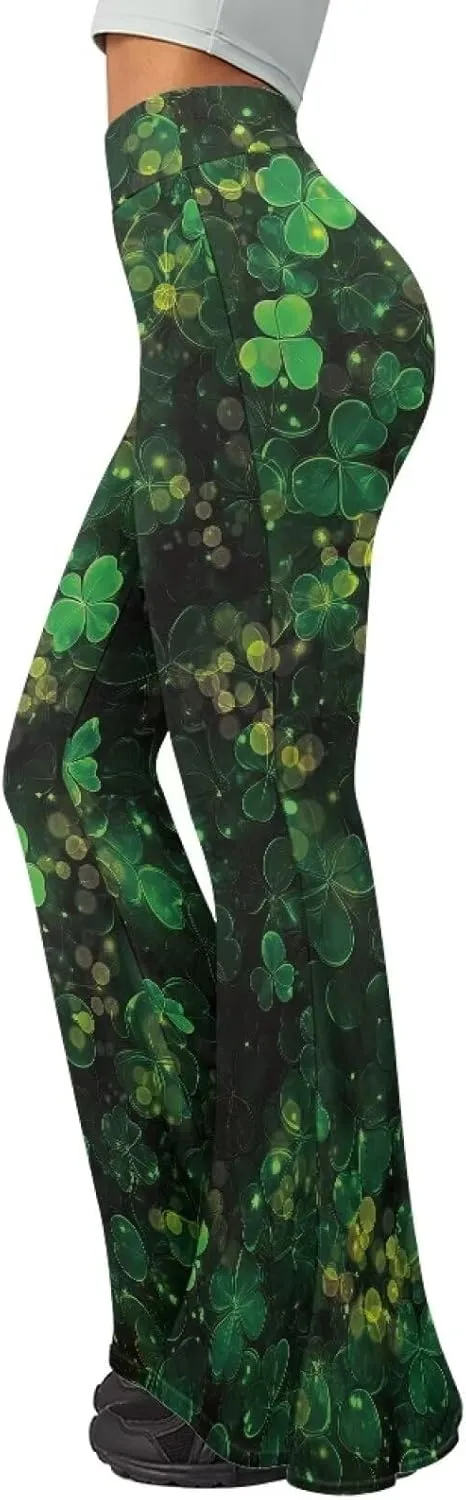 Xhuibop Flare Yoga Pants for Women Tummy Control High Waisted Flared Trousers