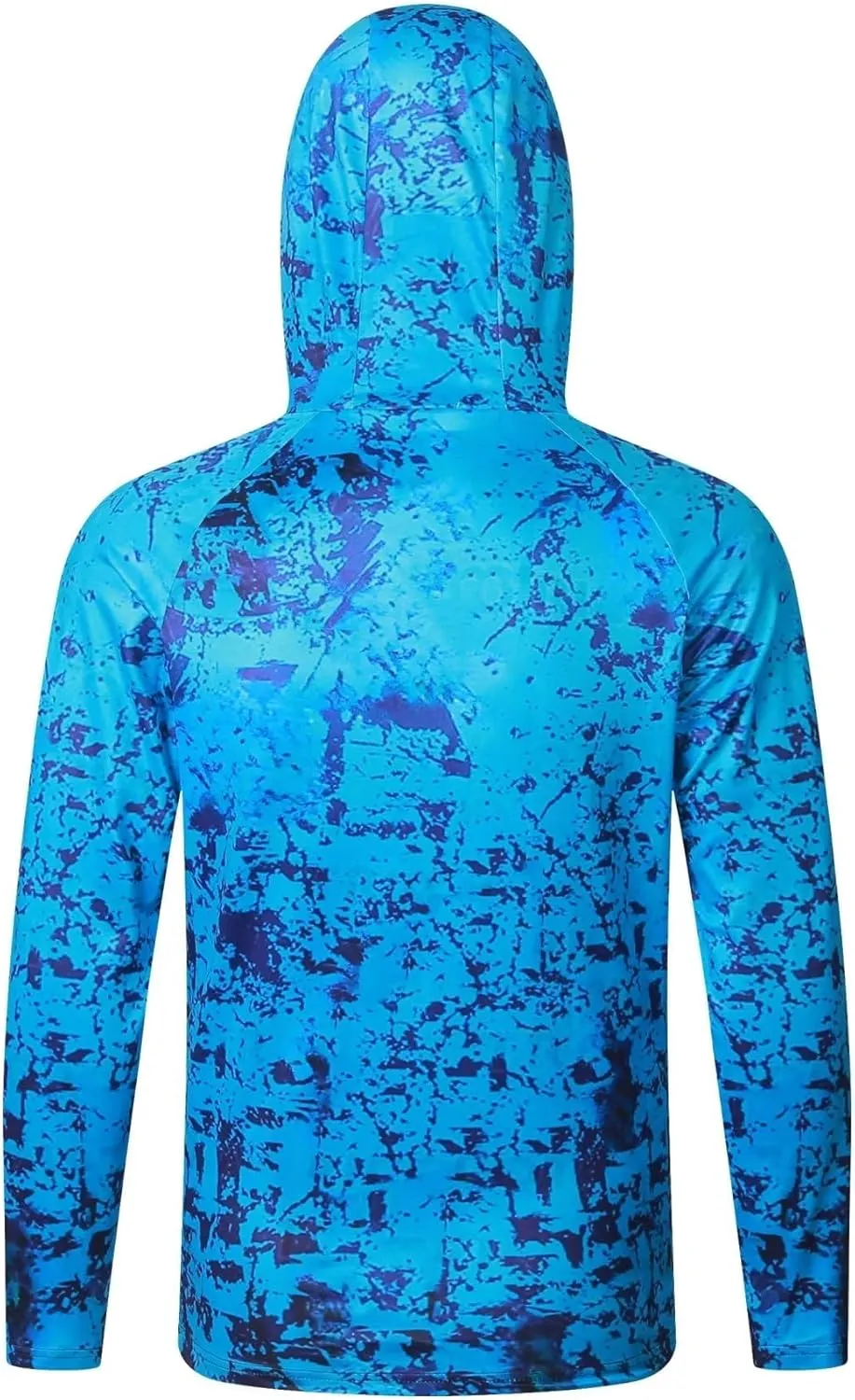 YIBIMOTTO Sports Athletic Hoodies for Men UPF 50  Sun Protection Shirt with Mask Long Sleeve Camo Fishing Shirt Sweatshirt